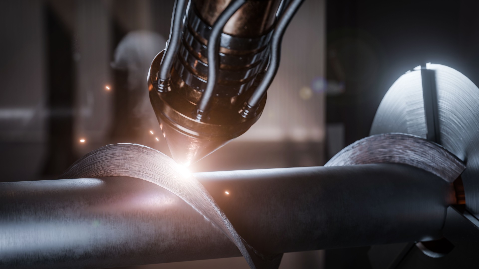 High-precision CNC 3D printing process of a large metal auger